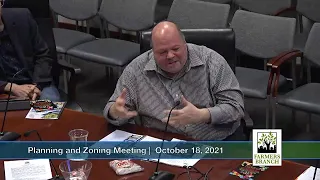 Planning and Zoning Study Session October 18, 2021