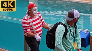 Tom the mime in new 4K antics (Christmas Celebration) SeaWorld Orlando - 05 JAN 2024 at 4pm