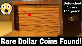 Rare Silver Dollar Coins Found in a Wooden Cabinet