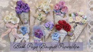 Book Paper Bouquet Paperclips