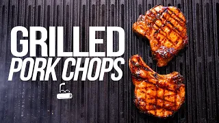 THE BEST GRILLED PORK CHOPS THAT YOU REALLY NEED TO MAKE! | SAM THE COOKING GUY