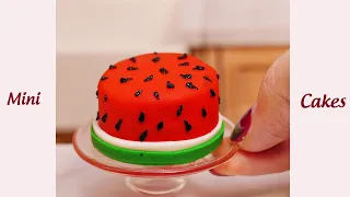 Fresh Miniature Watermelon Cake Decorating #shorts