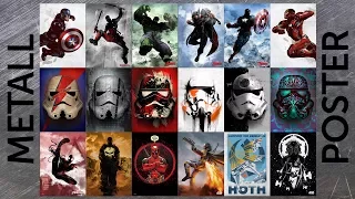 Unglaubliche Metall-Poster zu Star Wars und Marvel