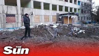 No sign of casualties after Russian rocket strikes leave Kramatorsk college damaged