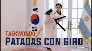 Clase de Taekwondo - Patadas con giro