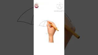 #how to draw an Umbrella ☔#short #very easy step by step drawing for kids#short Video