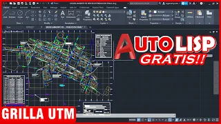 Crear MALLA | GRILLA | CUADRICULA UTM con COORDENADAS en AutoCAD 2022