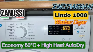 Zanussi Lindo 1000 ZWD71463NW Washer Dryer - Economy 60ºC Quick + High Heat AutoDry