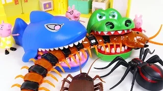 Terrible Bugs Attack!! Go Crocodile and Shark!! - DuDuPopTOY