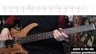 Spirit In The Sky by Norman Greenbaum - Bass Cover with Tabs Play-Along
