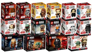 All LEGO Star Wars Brickheadz 2017 - 2023 Compilation/Collection Speed Build