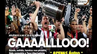 Atlético-MG 2 x 0 Olímpia - (PEN: 4x3) Narração: Osvaldo Reis ( Rádio Globo ) - 24/07/2013