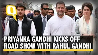 Priyanka, Rahul Gandhi Kick Off Mega Congress Roadshow in Lucknow