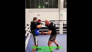 ALEN THE SAVAGE BABIC ON THE MITTS IN CAMP FOR HIS NEXT FIGHT