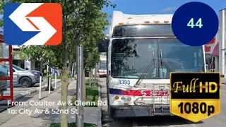 ONBOARD SEPTA 2010 New Flyer DE40LFR #8393 on rt 44 from Coulter Av & Glenn Rd to City Av & 52nd St