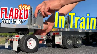 4K Tamiya 1/14 Trailer Container | FLABED SEMI-TRAILER RC Tractor Truck in Train all Trucks