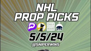 NHL PRIZEPICKS 5/5/24 🏒 #nhl #hockey #prizepicks #underdog #sleeper #chalkboard