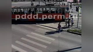 Трамвай сбил женщину Пермь Стаханка