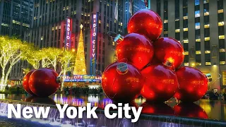 4K/HDR🎄New York City Christmas Walk - 5th Avenue to Radio City