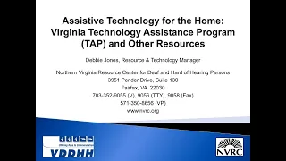 Assistive Technology for the Home - Information for Parents, Students and Educators