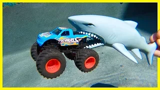 MONSTER TRUCK RESCUED BY SHARK