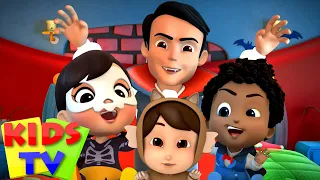 Five Little Monsters Jumping on the Bed - Halloween Song | Nursery Rhymes & Cartoon Songs - Kids Tv