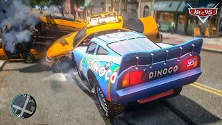 Crazy Rayo Lightning McQueen Dinoco Car Crashes Ep.39 - GTA 4