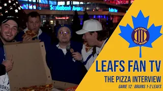 The PIZZA Interview | Boston Bruins 1-2 Toronto Maple Leafs | Leafs Fans React | LeafsFanTV