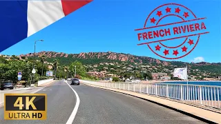 DRIVING FROM FRÉJUS TO THÉOULE-SUR-MER,  Côte d'Azur, French Riviera, FRANCE I 4K 60fps