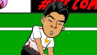 😢LUIS SUAREZ CRYING😪 by 442oons (Crystal Palace vs Liverpool 3-3 football cartoon)