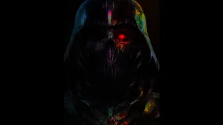 Darth Vader's breathing but more distorted