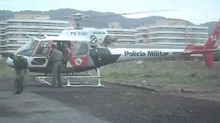 helicoptero aguia decolando no guarujá