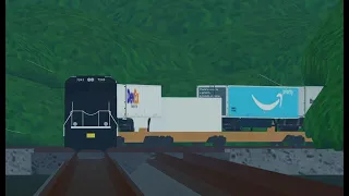 NS Hotshot Intermodal Flies By Crossing with Amazing Horn Show! | Bankruptcy Blue Roblox