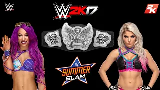 Alexa Bliss vs. Sasha Banks - Divas Title Match: SummerSlam | WWE2K17