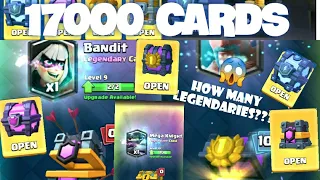 The biggest chest opening ever with 17,000 cards/Opening 15,000 cards chest|Clash Royale