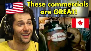 American Reacts to Tim Hortons Commercials (80s - 2000s)