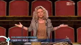 Collegamento con Monica Cirinnà (Lucia Ocone) - Quelli che il calcio 21/02/2016