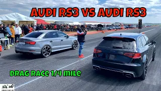 AUDI RS3 vs AUDI RS3 drag race 1/4 mile 🚦🚗 - 4K UHD