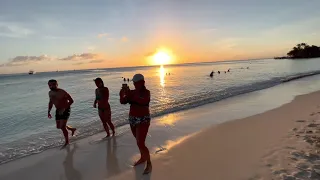 Dominican Republic | La Romana | Playa Bayahibe Beach | walking on the beach by evening.