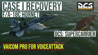 VAICOM Realistic ATC, DCS SUPERCARRIER Case 1 Recovery | Digital Combat Simulator | DCS World