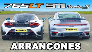 McLaren 765LT vs Porsche 911 Turbo S: ARRANCONES