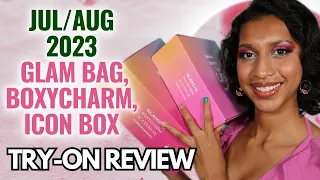 IPSY August 2023 Glam Bag, Boxycharm & Icon Box Try-On - valued at $500+ | Boxycharm Spoilers