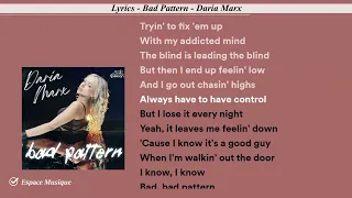 Lyrics   Bad Pattern   Daria Marx