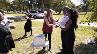 White dove release at Lincoln Memorial Cemetery