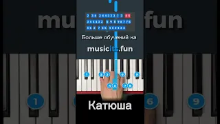 Как играть «Катюша» 👗На пианино 🎹 по цифрам 👍 #пианино #обучениефортепиано #piano #tiktok #shorts