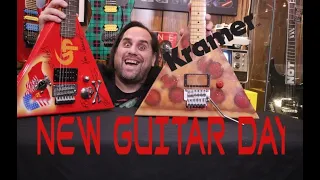 new guitar day gorky park kramer rudy foodie unboxing and reaction media fracas