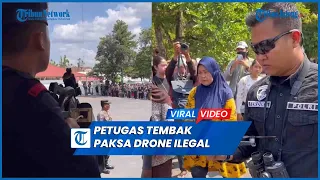 Detik detik Petugas Tembak Paksa Drone di Atas Masjid Gedhe Kauman Saat Grebeg Syawal