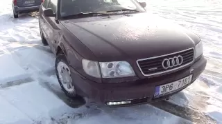 Audi A6 quattro vs. Subaru Outback on ice 3