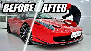 Detailing a $250,000 Ferrari (ASMR)