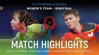 Highlights | Hina Hayata (JPN) vs Nina Mittelham (GER) | WT SF | #ITTFWorlds2022